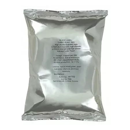 Drożdże gorzelnicze Black Label 1kg TURBO 14-17% do 1000L